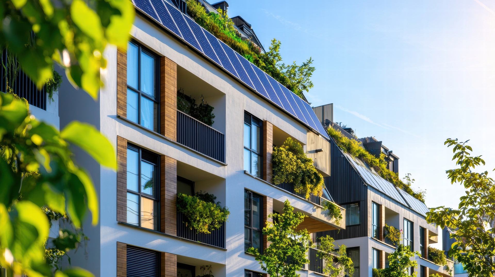 Sistema de agua caliente solar en comunidad de vecinos con instalación en edificio residencial