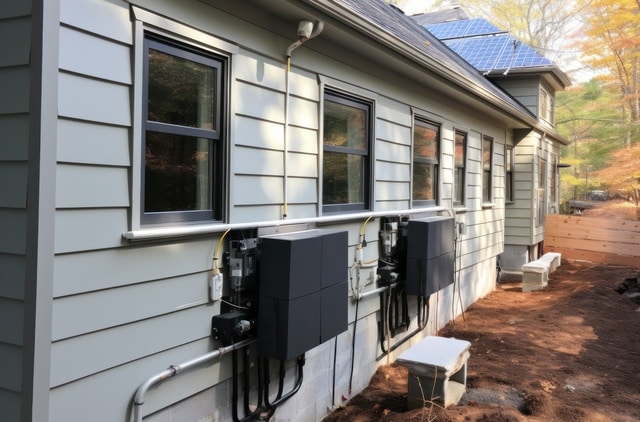 Sistema de baterías para autoconsumo solar instalado en vivienda con placas fotovoltaicas