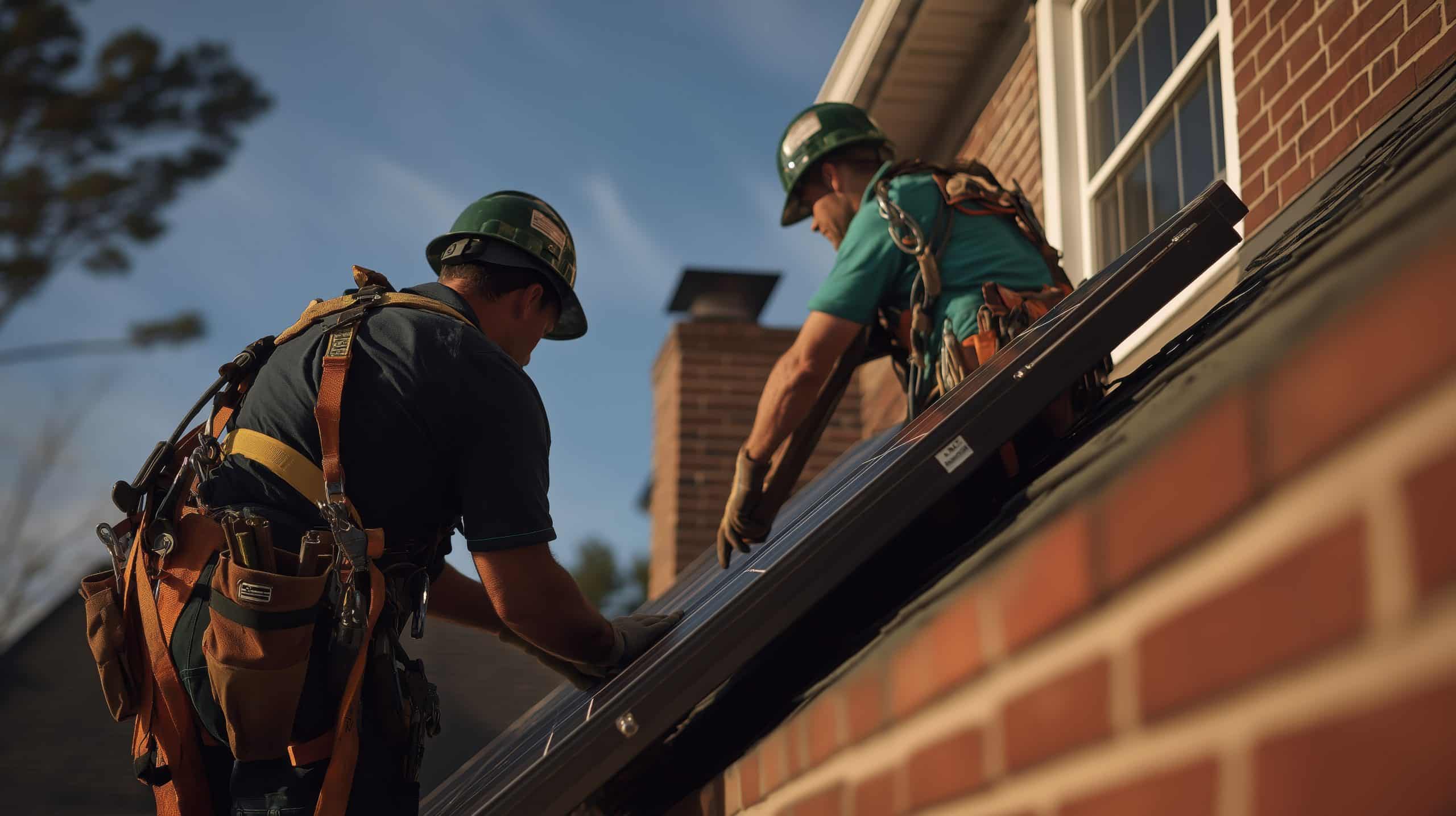 Instalación de placas fotovoltaicas para autoconsumo en cubierta realizada por técnicos especializados